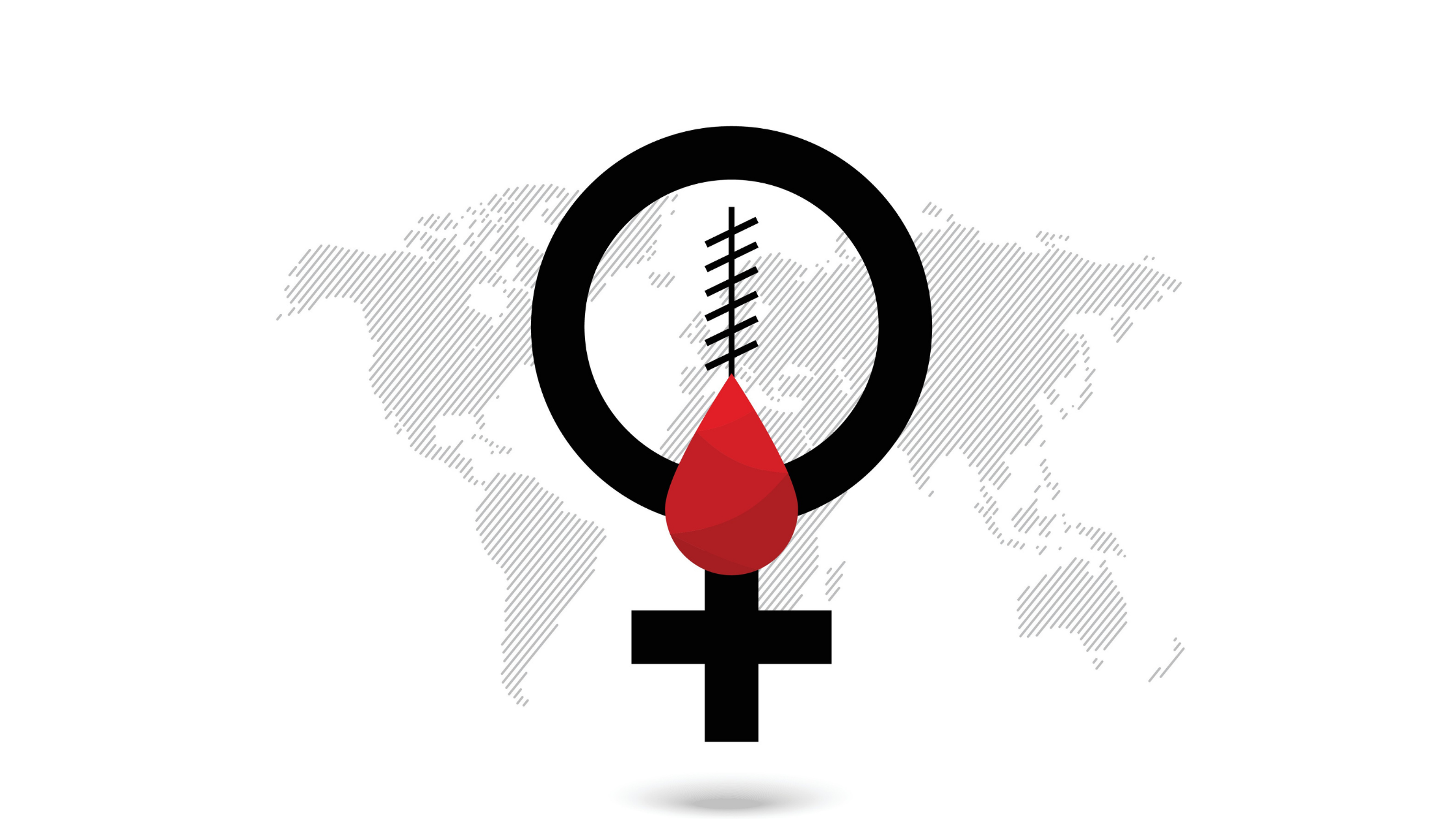 Female genitalia. FGM logo.